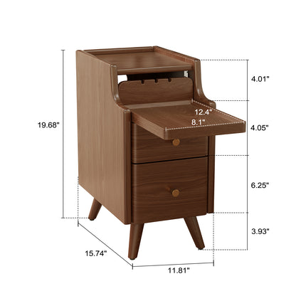 Narrow Bedside Table, 11.81"W