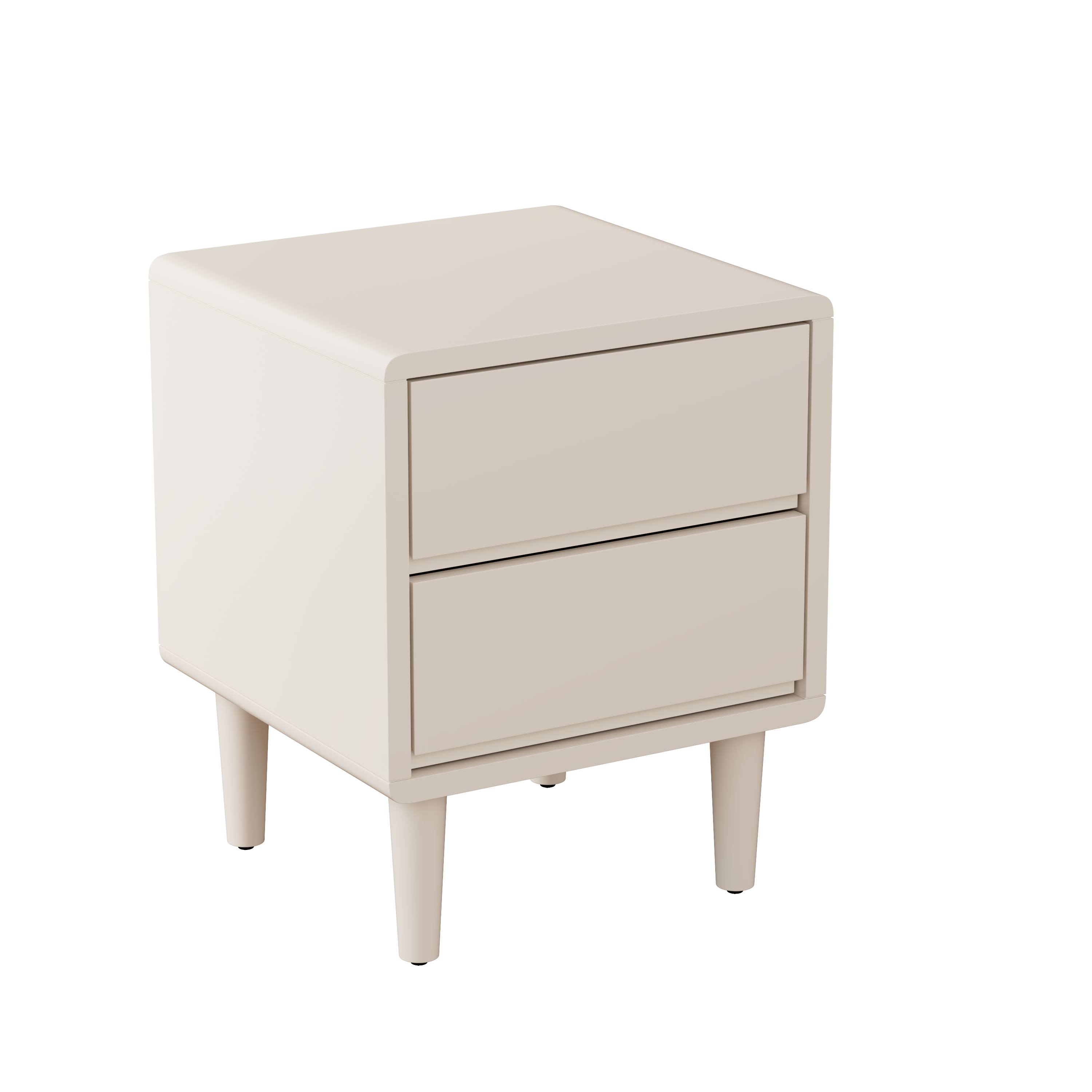 2 & 3 Drawer Solid Wood Nightstand – Mid-Century Modern Bedside Table