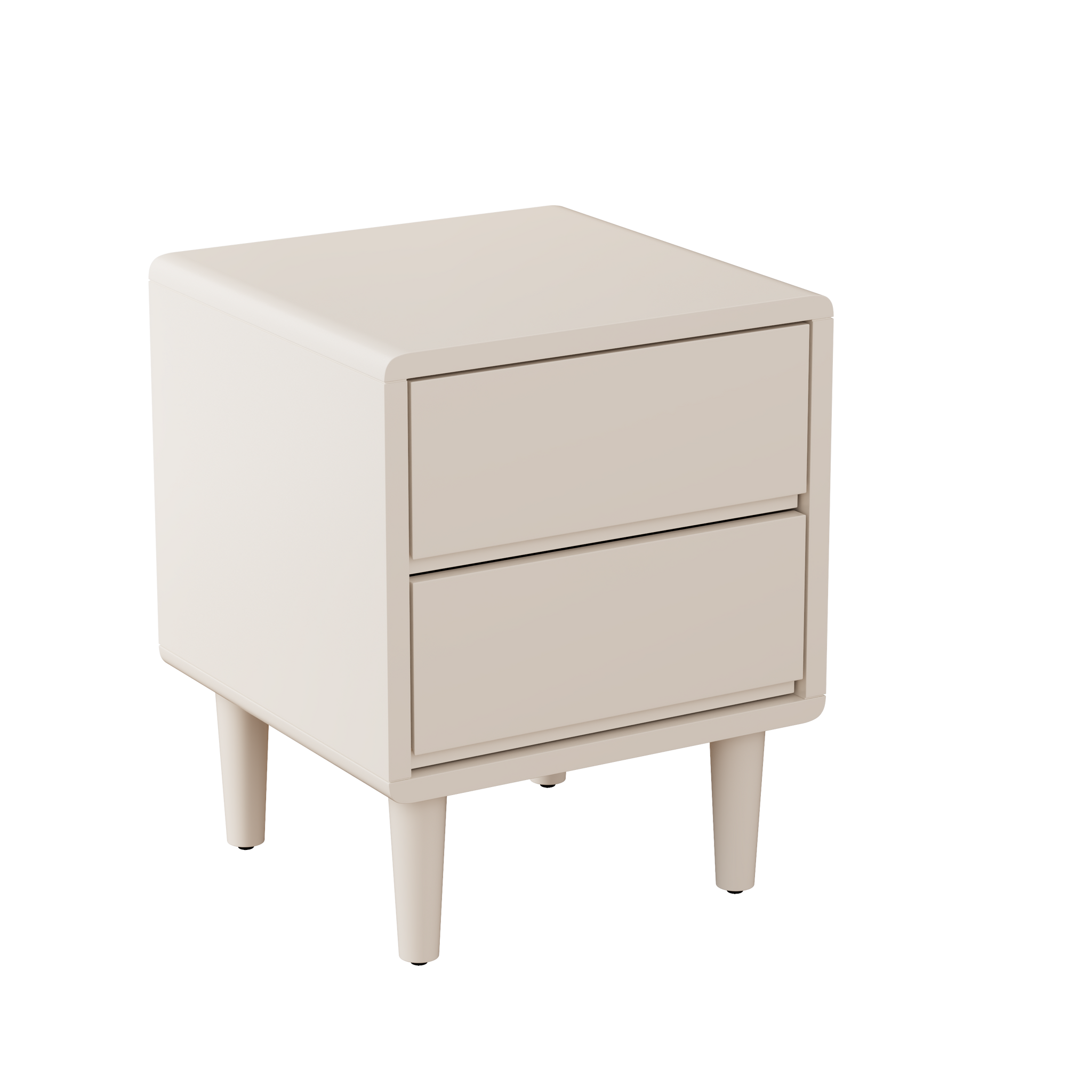 2 & 3 Drawer Solid Wood Nightstand – Mid-Century Modern Bedside Table