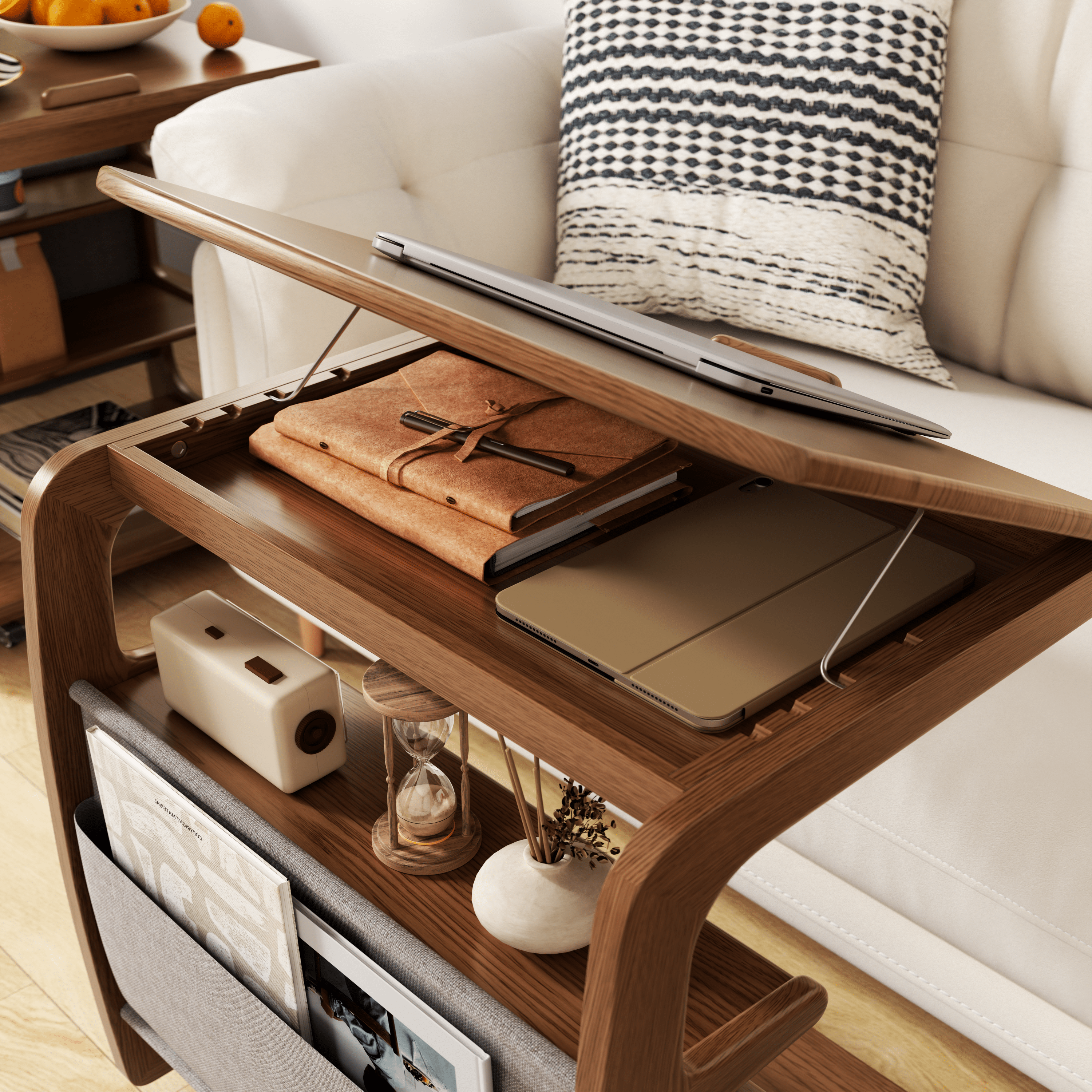 C Shaped Table for Couch - Kaslandi Furniture