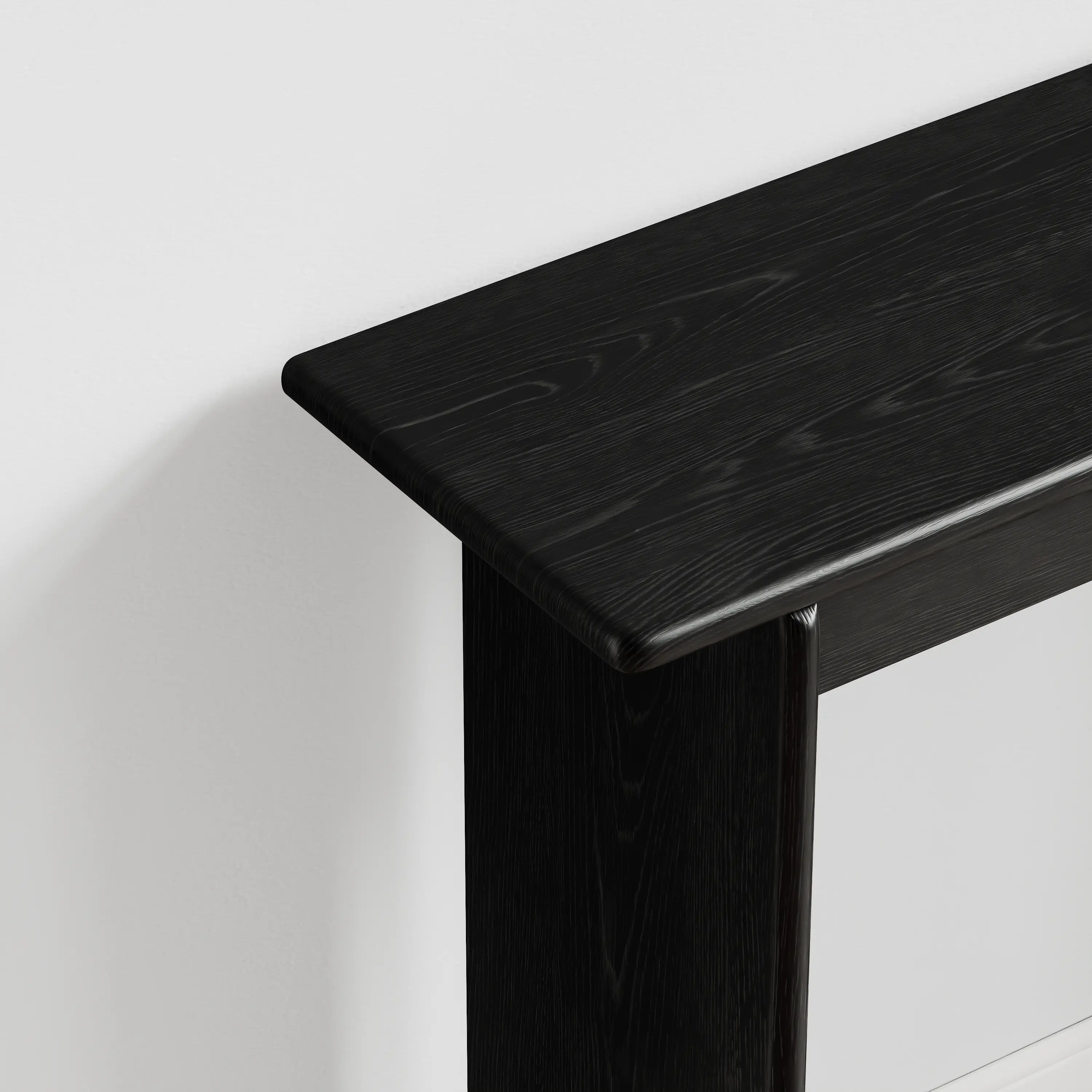 Solid Rubberwood Console Table | Mid-Century Modern Entryway Table