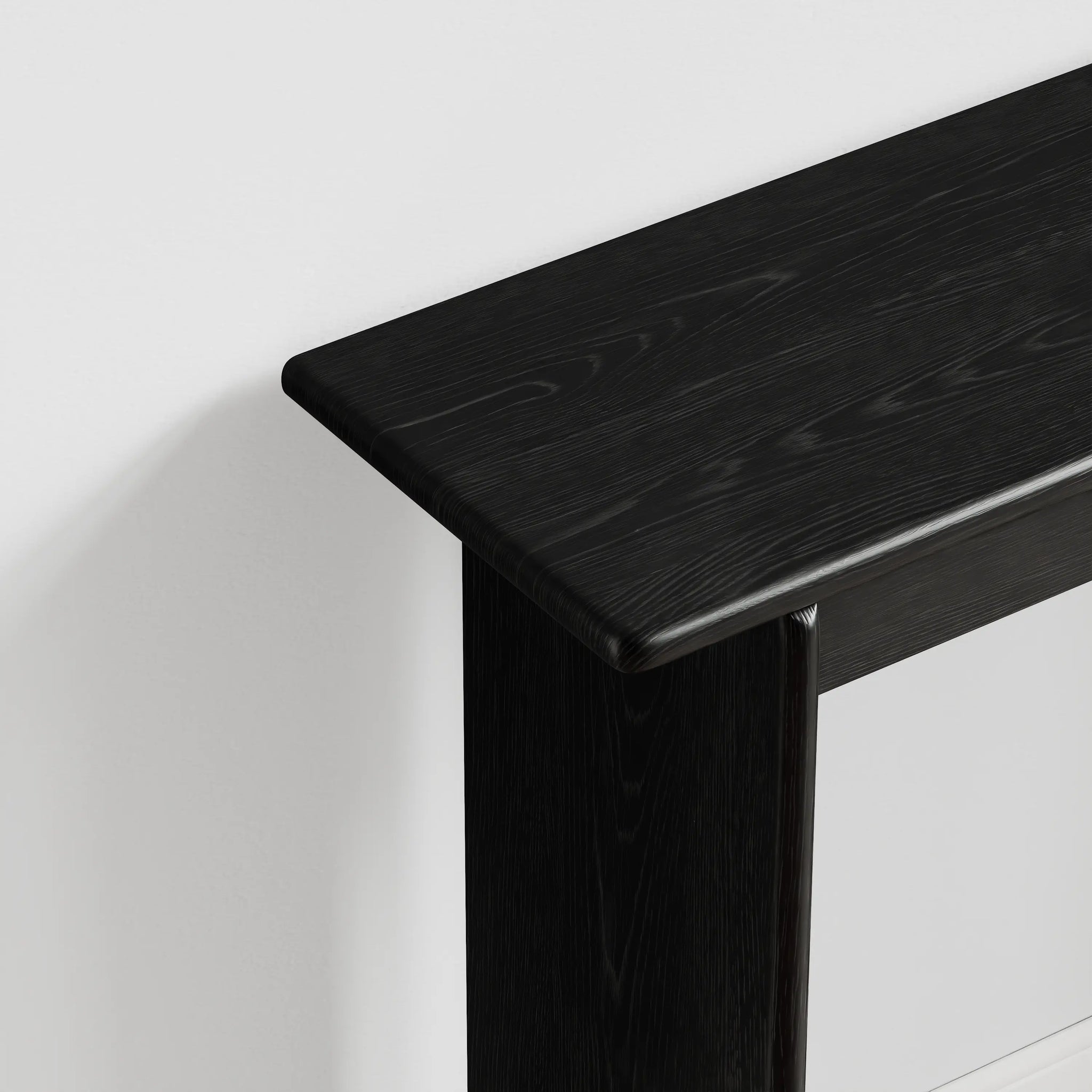 Solid Rubberwood Console Table | Mid-Century Modern Entryway Table