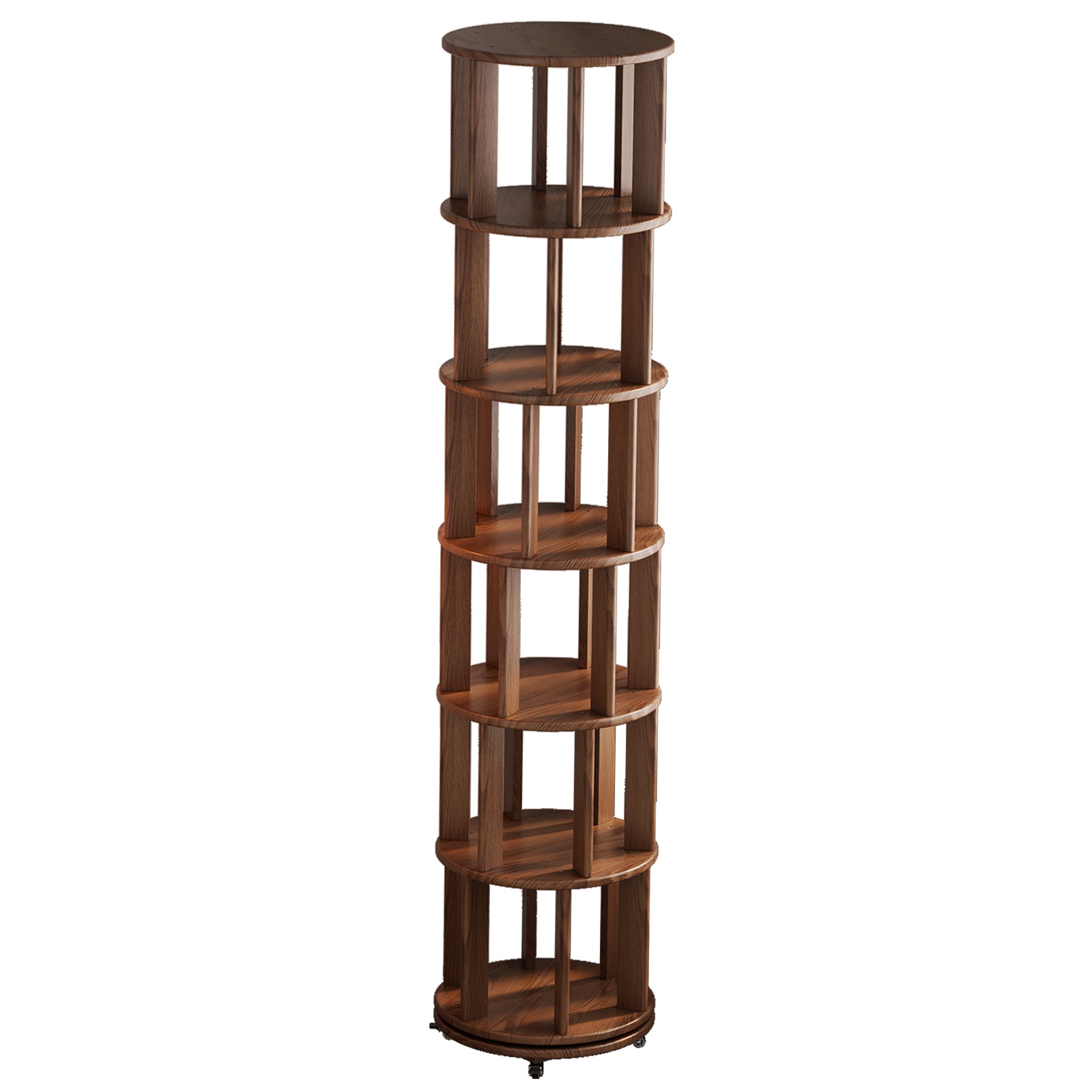 6 Tier Rotating Bookshelf