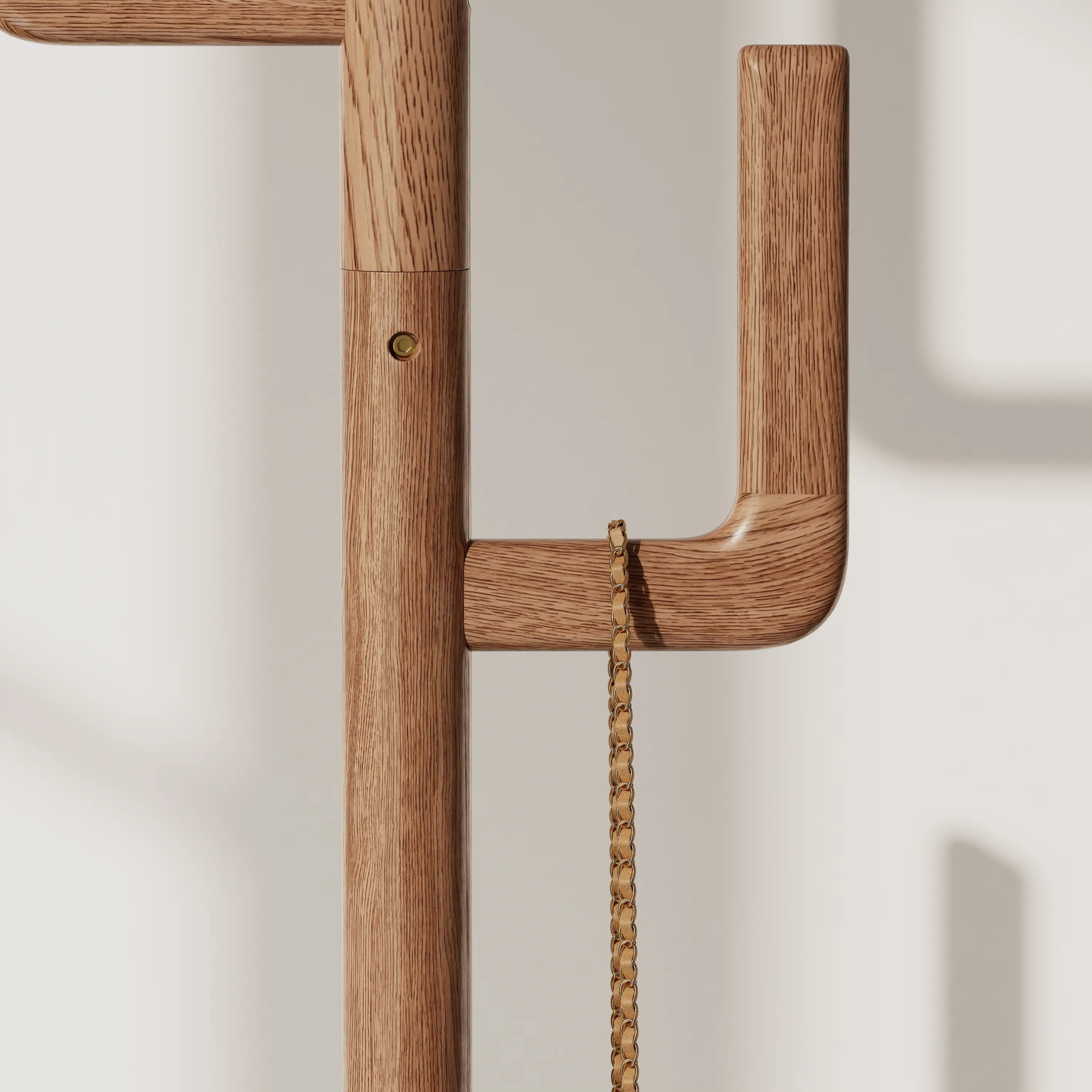 Solid Wood Cactus Coat Rack Stand – Modern Freestanding Coat Tree - iKaslandi