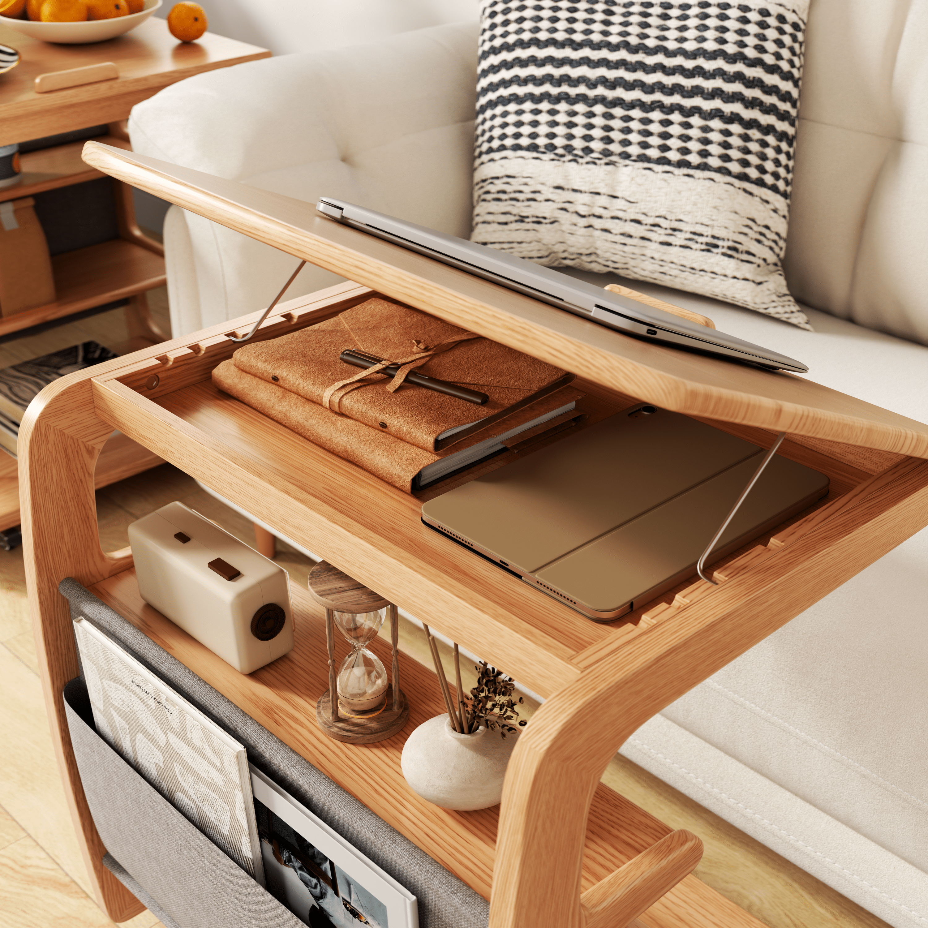 C Shaped Table for Couch - Kaslandi Furniture