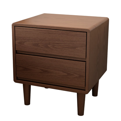 olid Wood Nightstand,Nightstand with Drawers,Mid Century Modern Nightstand Small Nightstand for Bedroom, Dorm and Living Room,Walnut nightstand