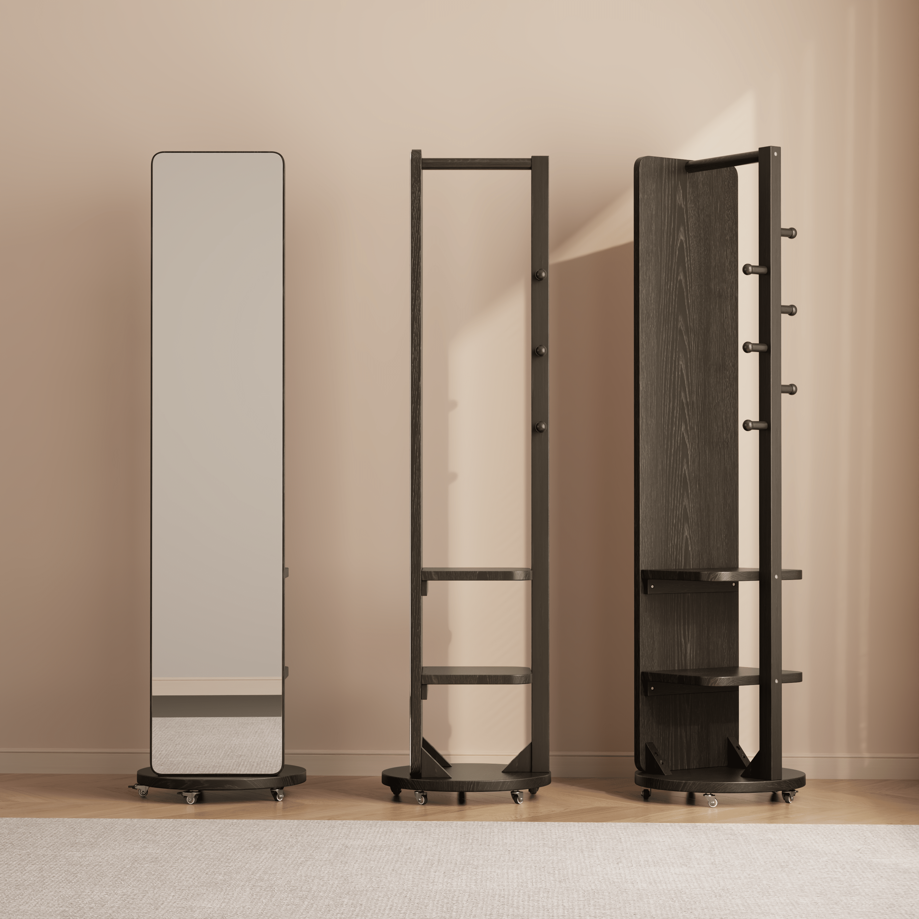 360° Rotatable Full - Length Mirror - Kaslandi Furniture