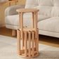 Set of 4 Stackable Solid Wood Multifunctional Round Stools/Side Tables
