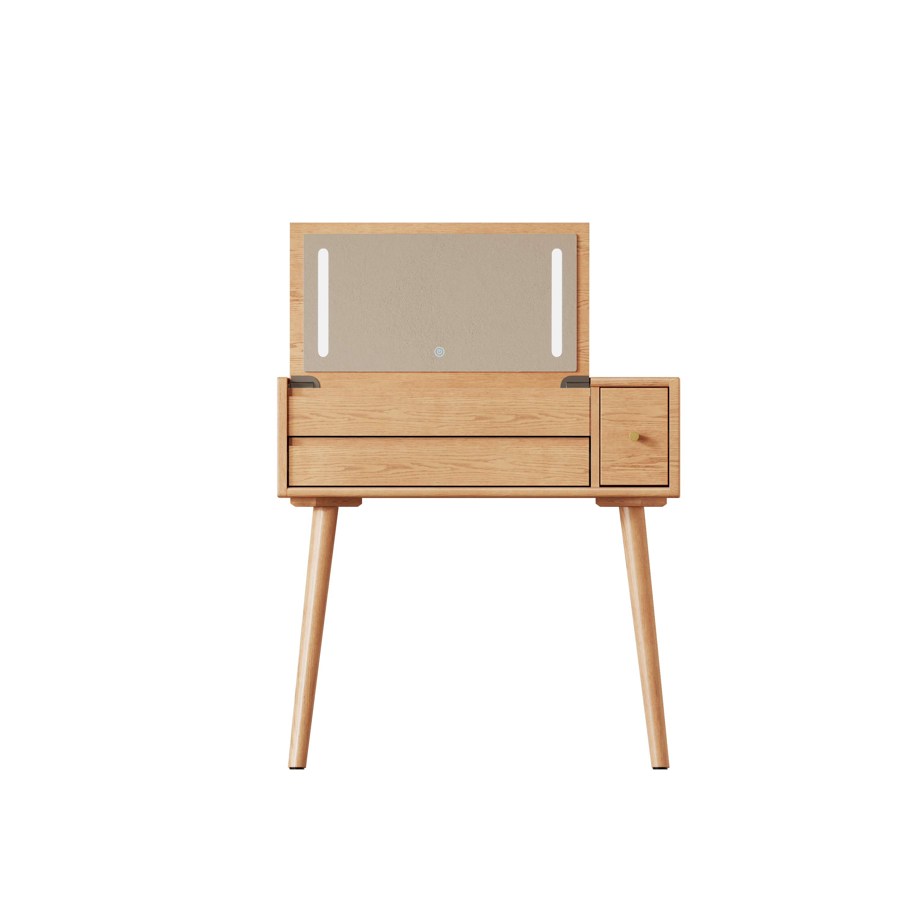 Vanity Desk with Mirror and Lights, Wooden Makeup Vanity Table with 3 or 4 Drawers