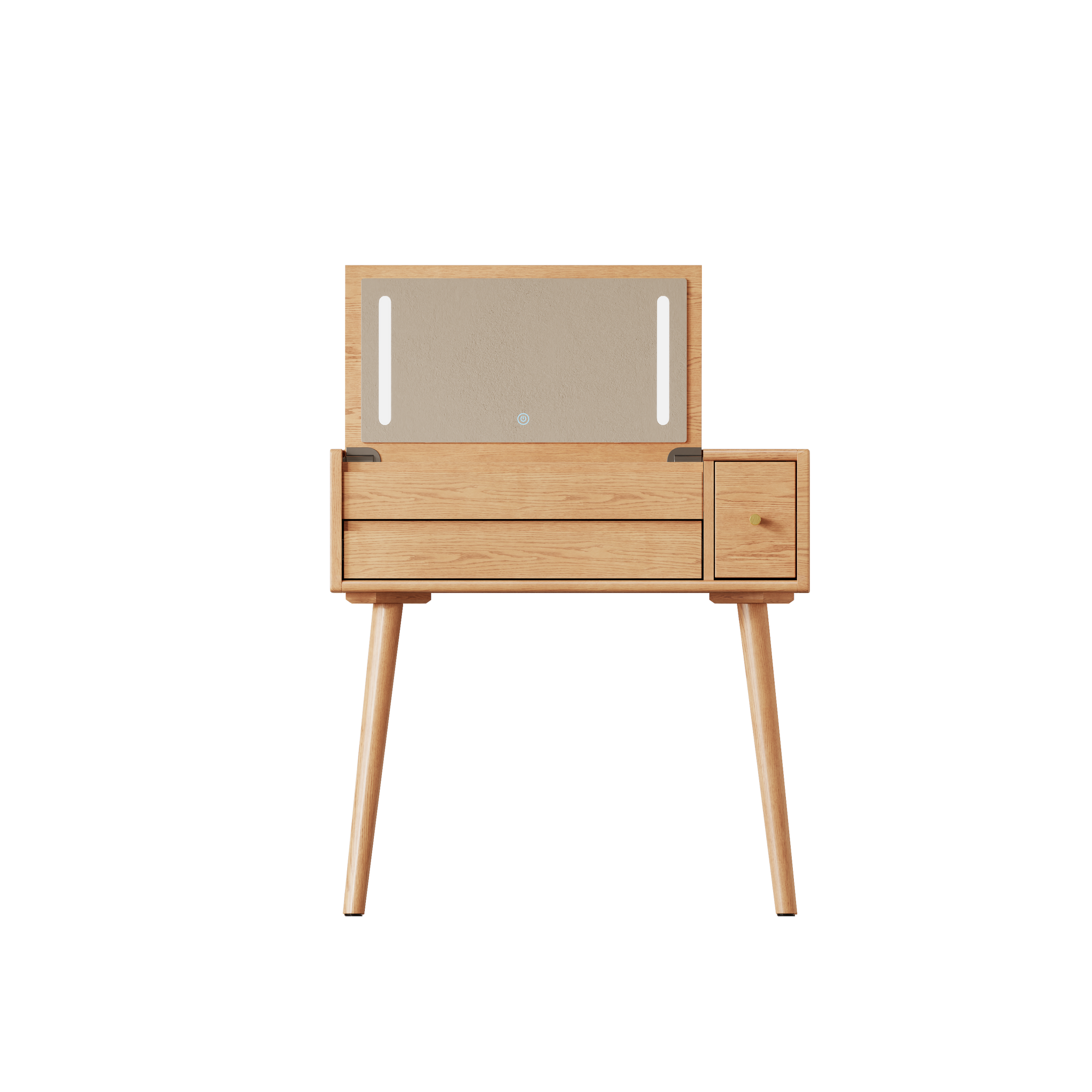 Vanity Desk with Mirror and Lights, Wooden Makeup Vanity Table with 3 or 4 Drawers