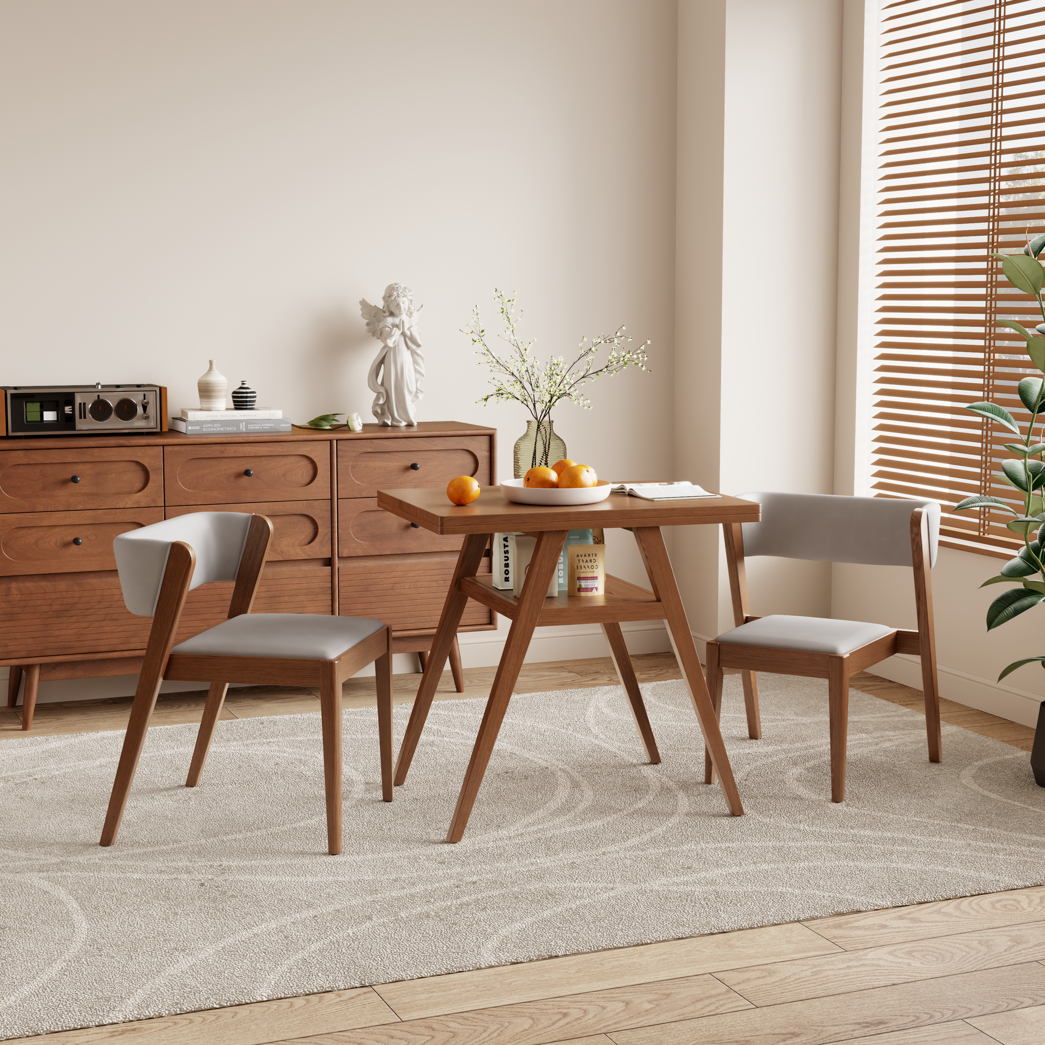 3-Piece Bistro Dining Set with Table and Chairs