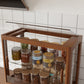 Solid Wood Bread Display Cabinet with Glass Door & Drawer