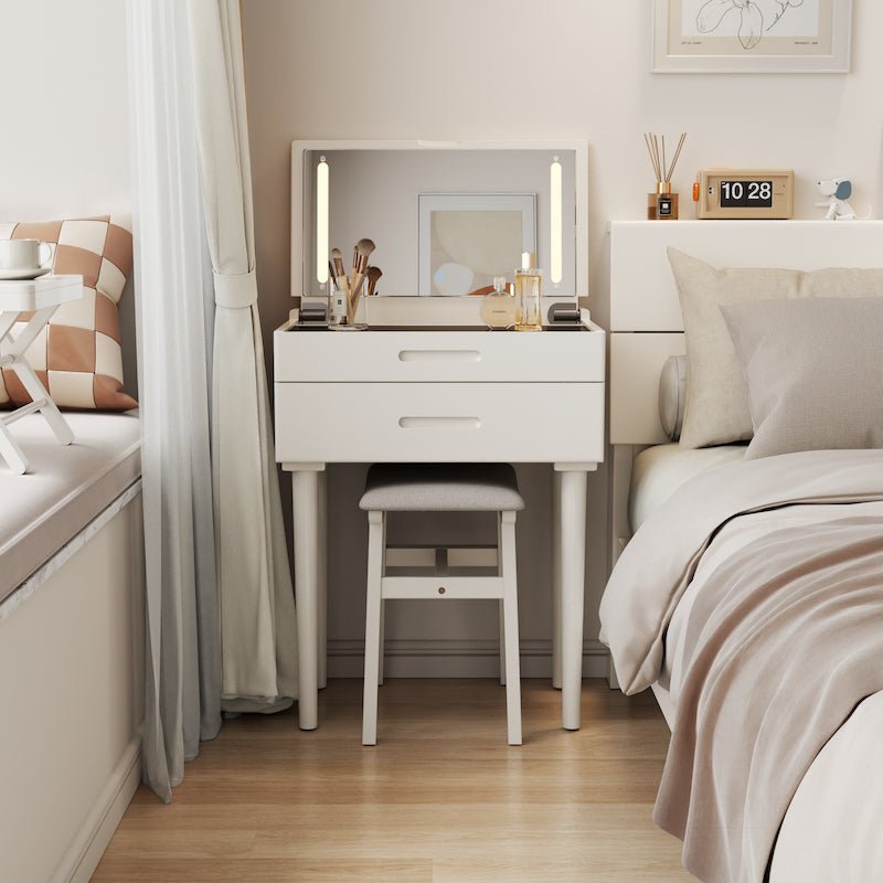 Vanity Desk with Mirror & Lights - iKaslandi