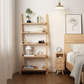 5-Tier Wooden Ladder Shelf – Modern Space-Saving Bookcase