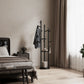 360° Rotating Solid Wood Coat Rack with Shelves - iKaslandi