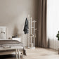 360° Rotating Solid Wood Coat Rack with Shelves - iKaslandi