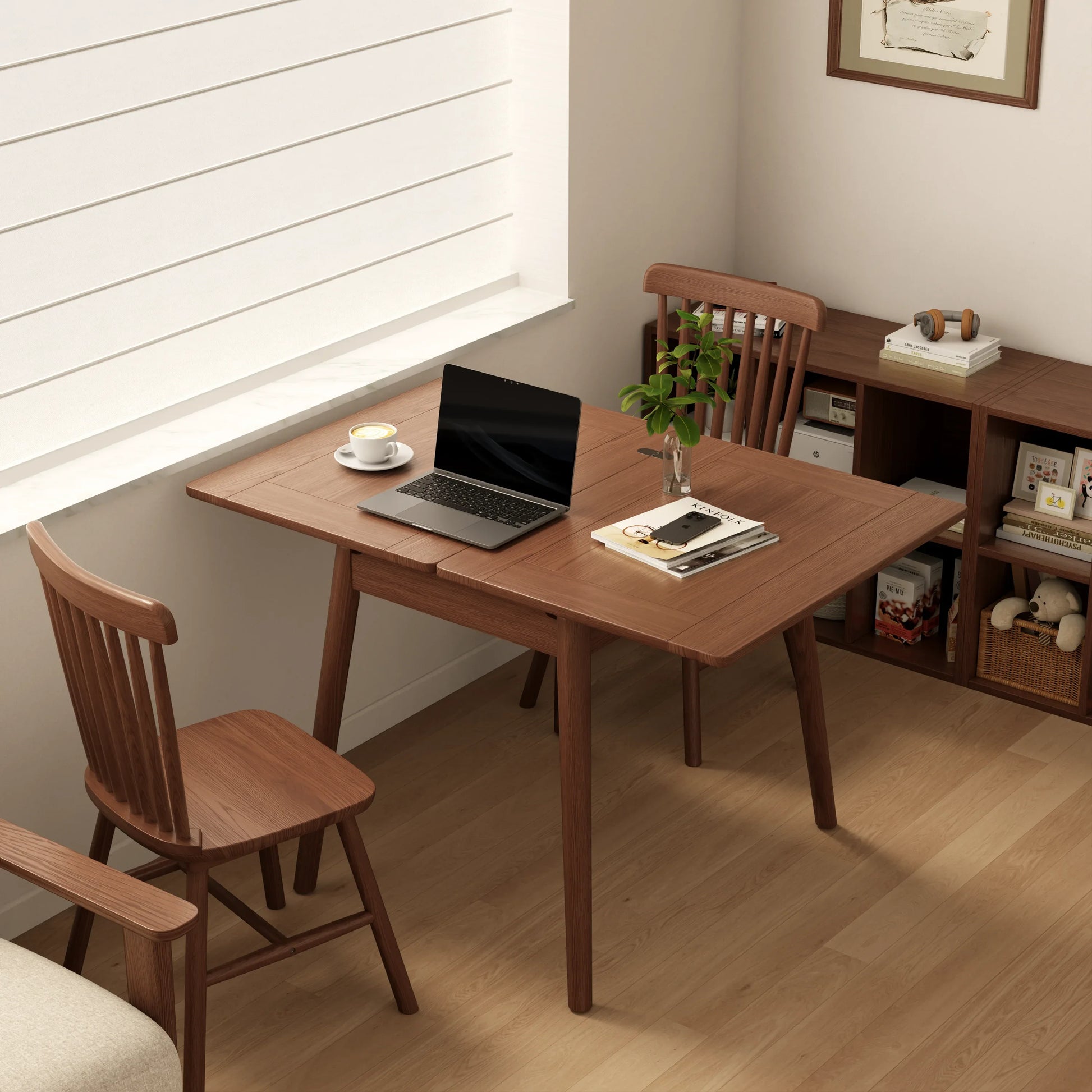 Expandable Solid Wood Dining Table for - Kaslandi Furniture