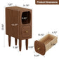 Solid Oak Wood Nightstand with Drawer | Compact Bedside Storage Cabinet for Small Spaces - iKaslandi