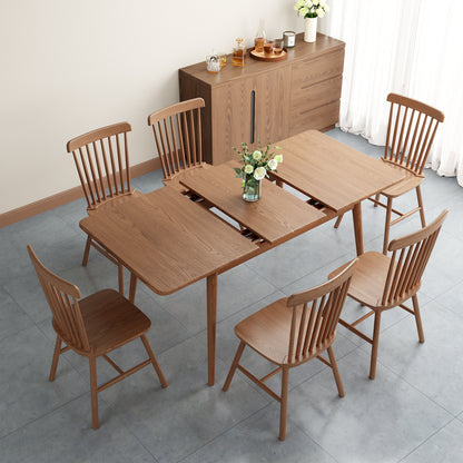 Dining Table, Solid Wood Extendable Dining Table Can Accommodate 4-8 People, Sturdy and Easy Assembly Modern Dining Room Table for Kitchen, Living Room, Apartment