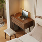 Solid Wood Makeup Vanity with Mirror & Lights (3 - 4 Drawers) - Kaslandi Furniture