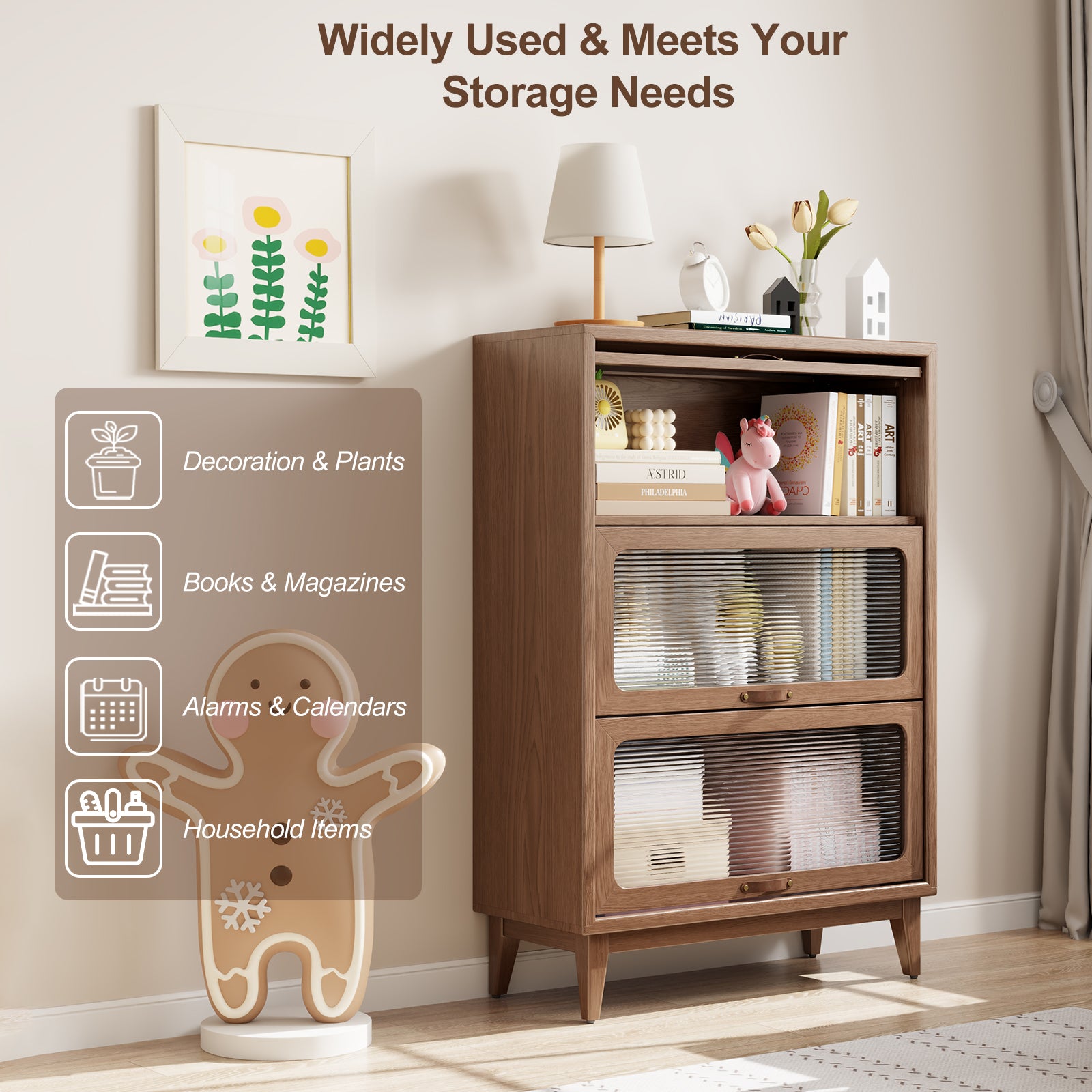 bookshelves with cabinet glass doors