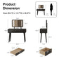 Solid Wood Vanity Desk with Detachable Lighted Mirror | Converts to Writing Desk - Kaslandi Furniture