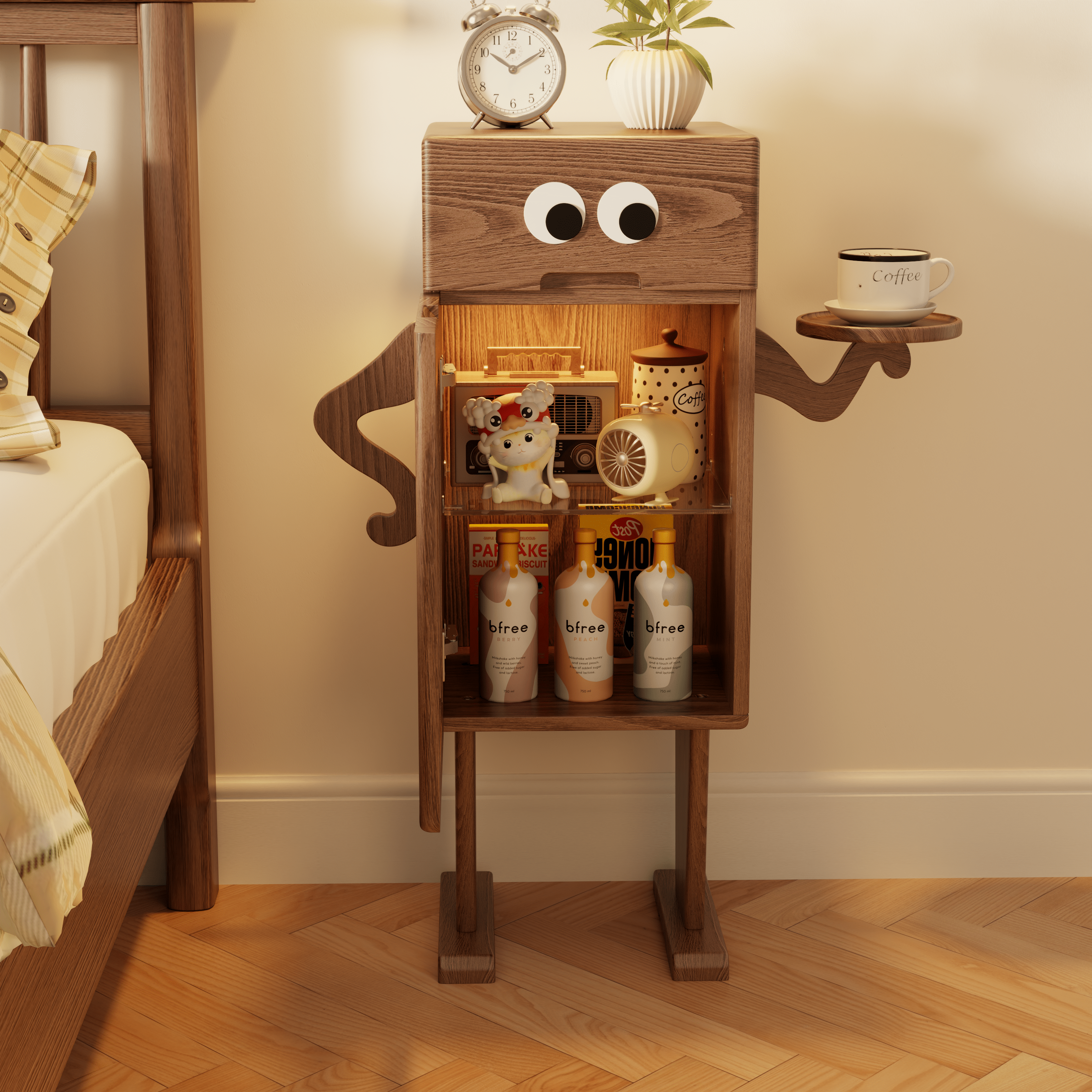 Robot Nightstand,Tall Nightstand