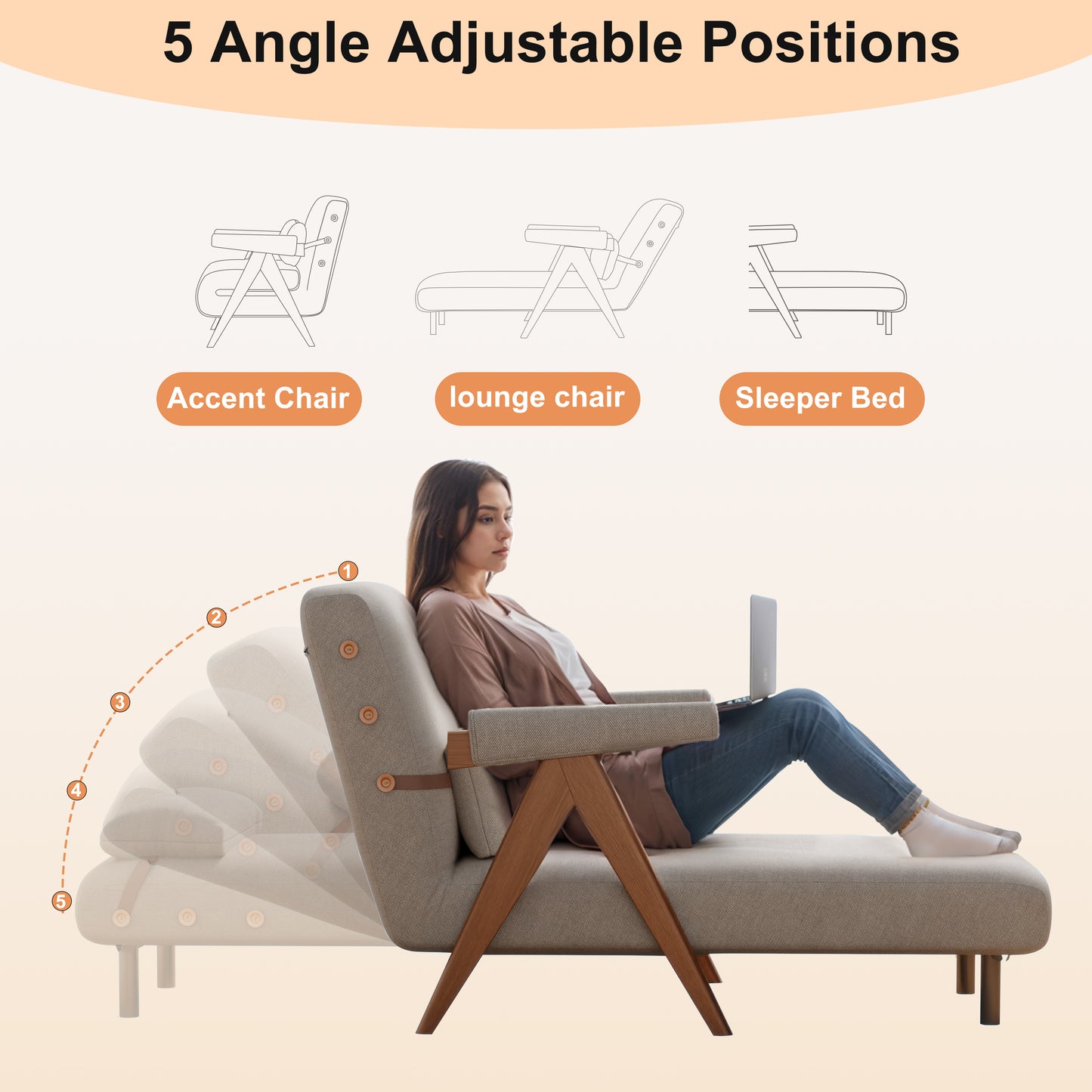3-in-1 Convertible Sleeper Chair