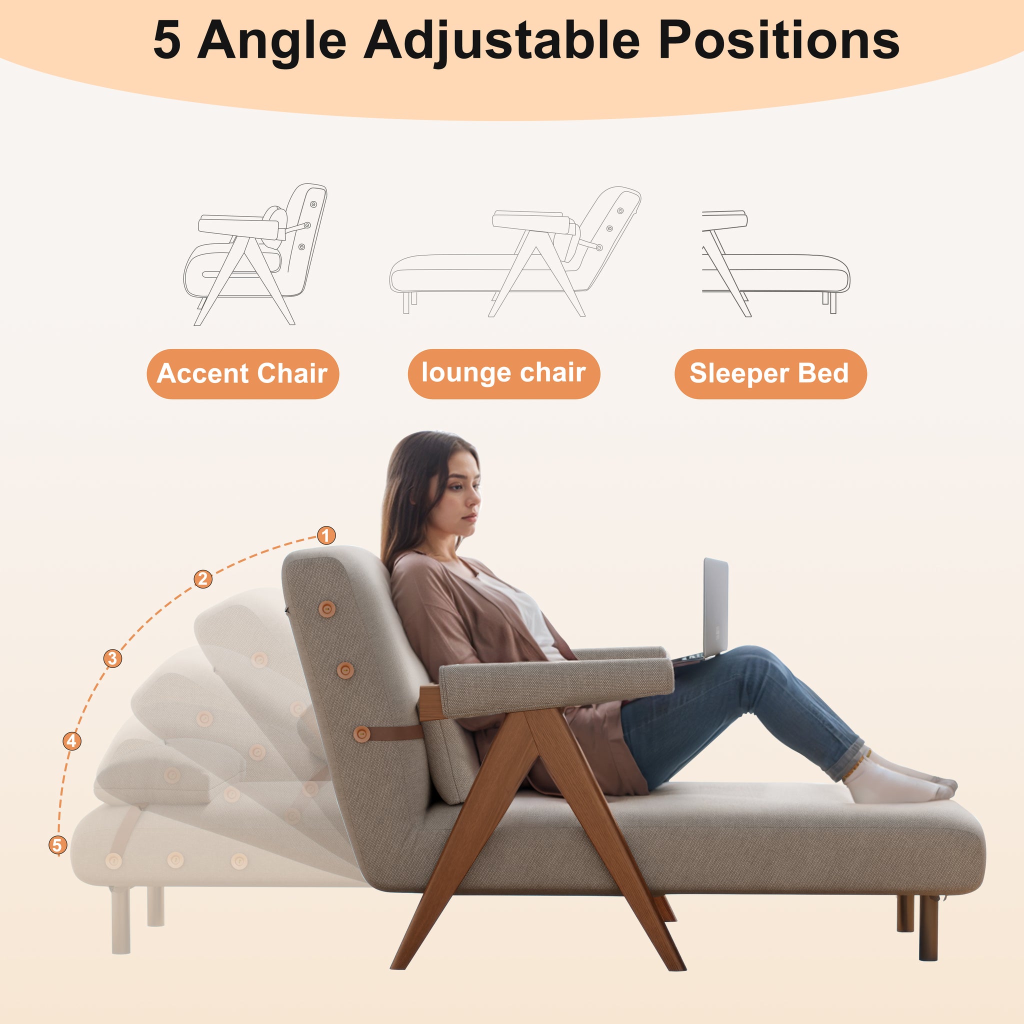3-in-1 Convertible Sleeper Chair