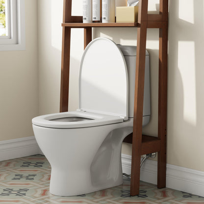 Freestanding 4-Tier Wood Over The Toilet Storage Shelf with Anti-Tip Kit - iKaslandi