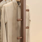 360° Rotating Floor Mirror with Clothes Rack & Shelves - iKaslandi