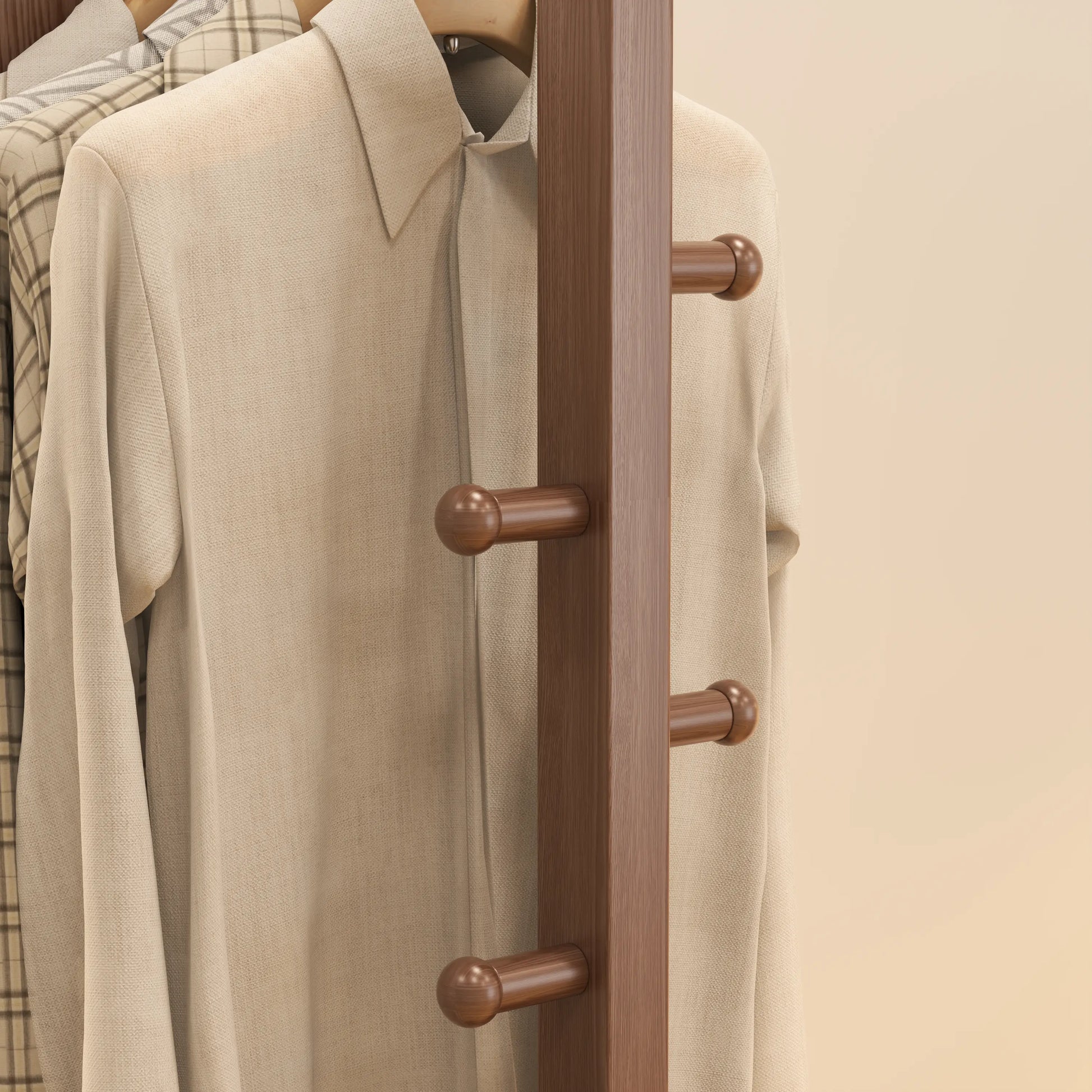 360° Rotating Floor Mirror with Clothes Rack & Shelves - iKaslandi