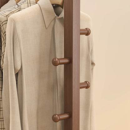 360° Rotating Floor Mirror with Clothes Rack & Shelves - iKaslandi