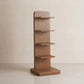 5-Tier Solid Wood Bookshelf – Narrow Space-Saving Storage - iKaslandi