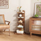 5-Tier Solid Wood Bookshelf – Narrow Space-Saving Storage - iKaslandi