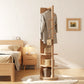360° Rotating Floor Mirror with Clothes Rack & Shelves - iKaslandi