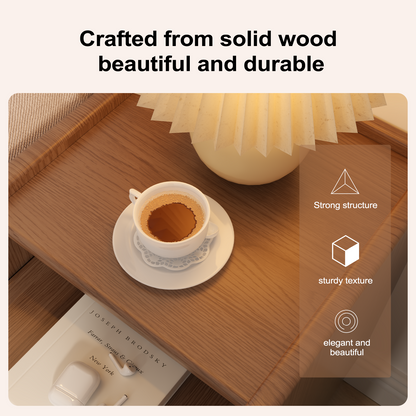 Solid Wood Bedside Table