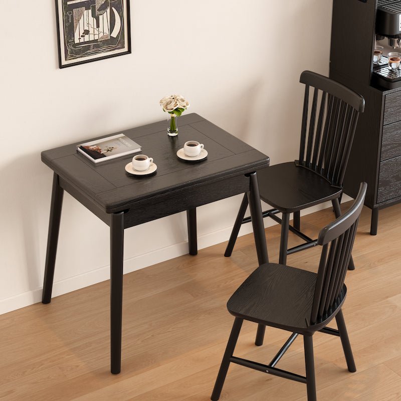 Expandable Solid Wood Dining Table for - iKaslandi
