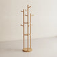 360° Rotating Solid Wood Coat Rack with Shelves - Kaslandi Furniture
