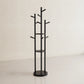 360° Rotating Solid Wood Coat Rack with Shelves - Kaslandi Furniture