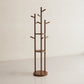 360° Rotating Solid Wood Coat Rack with Shelves - Kaslandi Furniture