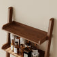 Over - the - Toilet Ladder Shelf - 3 - Tier Solid Wood Bathroom Storage - iKaslandi