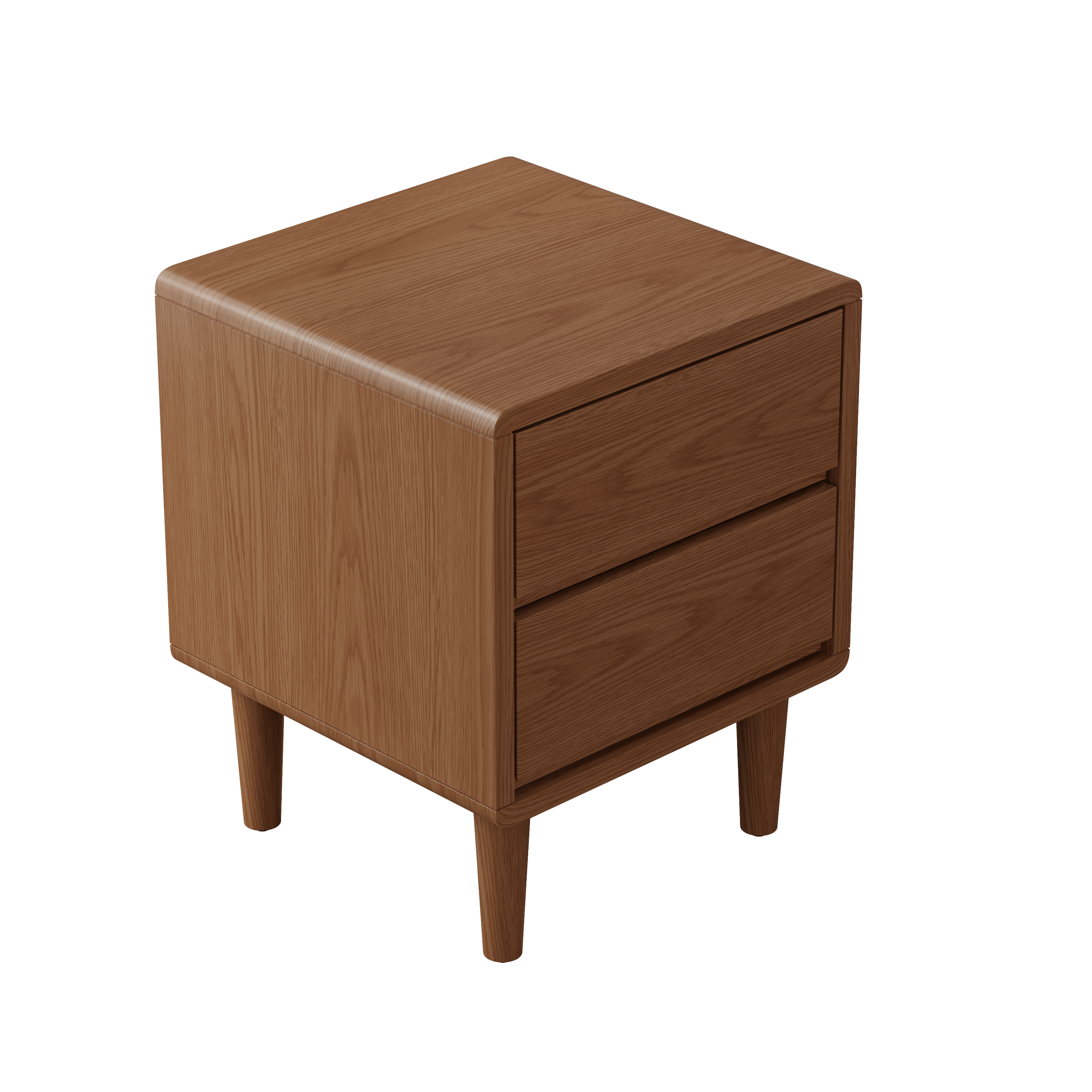 2 & 3 Drawer Solid Wood Nightstand – Mid-Century Modern Bedside Table