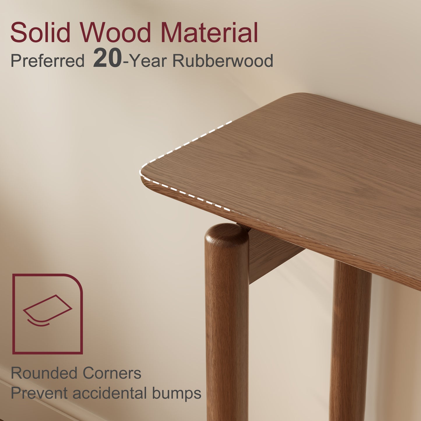 Wood Console Table, Modern Console Table, Narrow Entryway Table, Sofa Table, Hallway Tables for Entryway, Bedroom, Living Room, Foyer