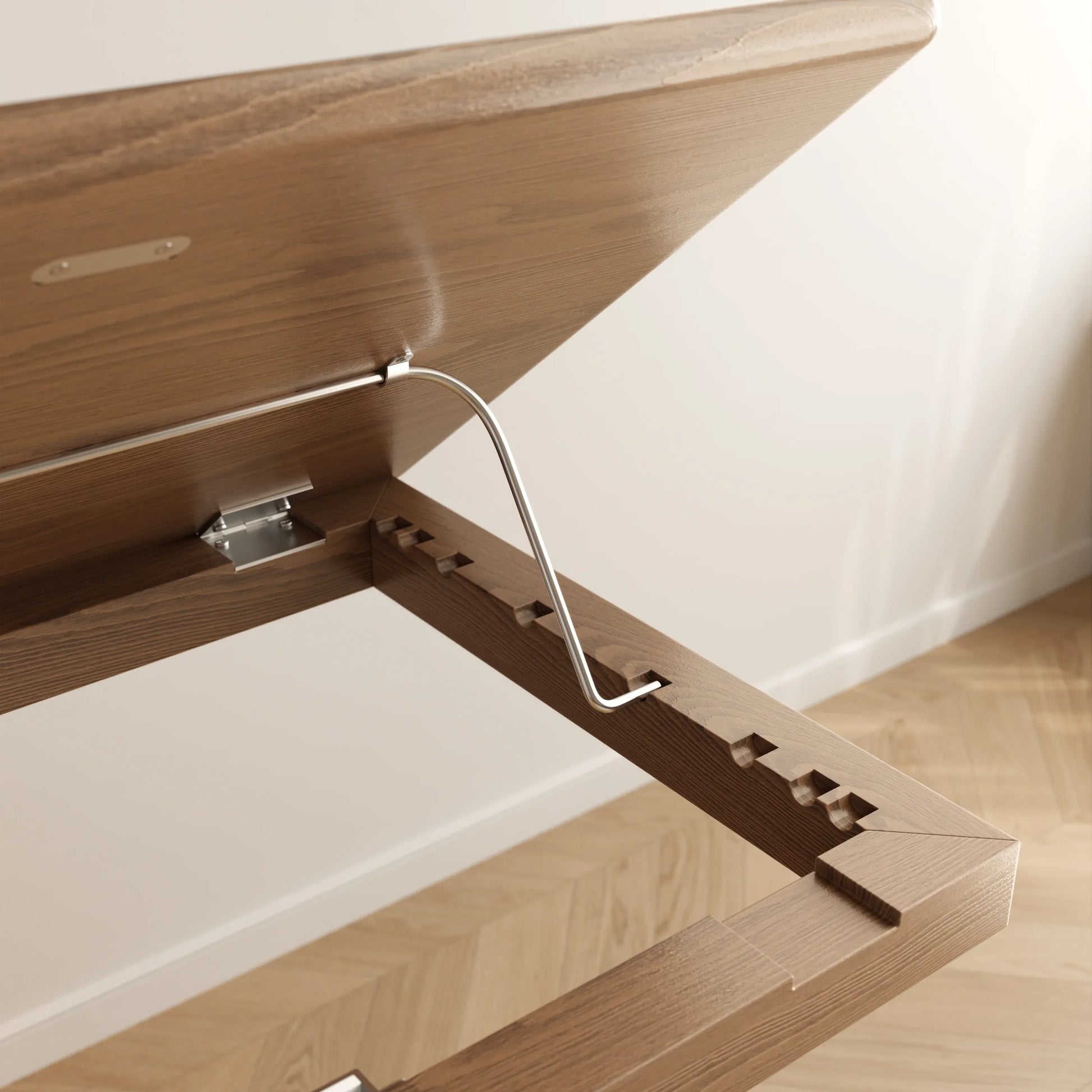 Adjustable Solid Wood Overbed Table - Kaslandi Furniture