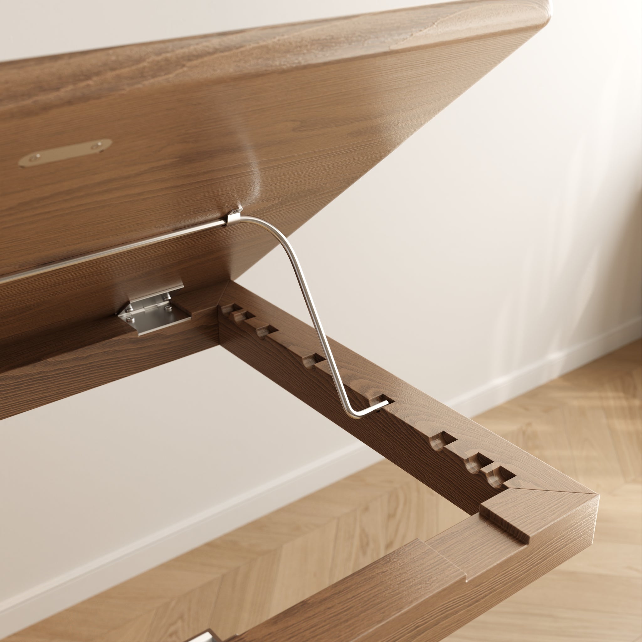 Adjustable Solid Wood Overbed Table