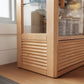 Solid Wood Bread Display Cabinet with Glass Door & Drawer