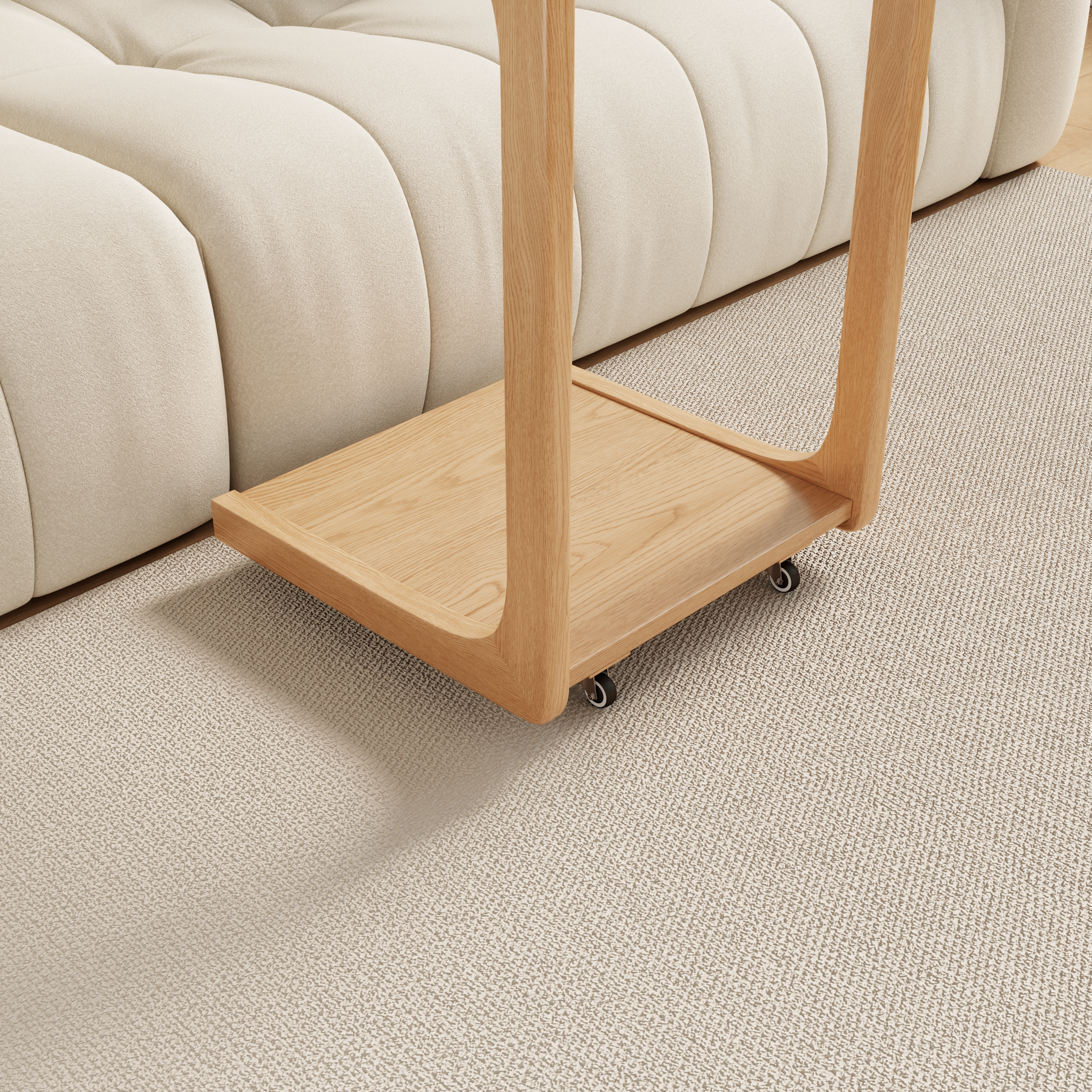 C-shaped couch table