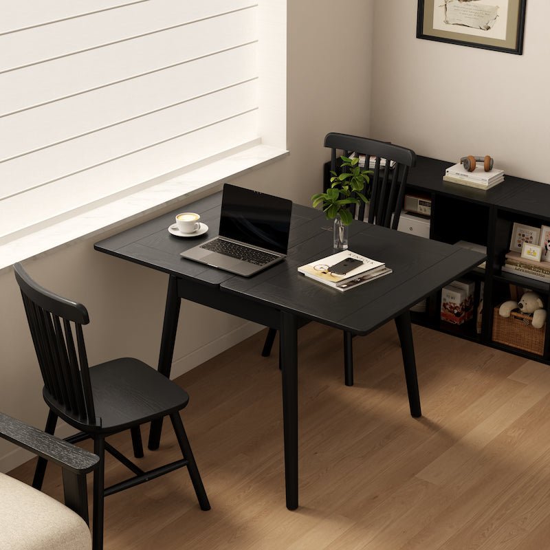 Expandable Solid Wood Dining Table for - iKaslandi