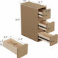 Modern Solid Wood Nightstand with 3 Hidden Handle Drawers - iKaslandi